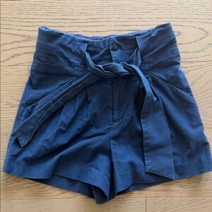 Vintage Catherine Malandrino Navy High-Waisted Shorts